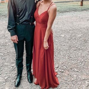 Azazie Bridesmaid Dress in Rust